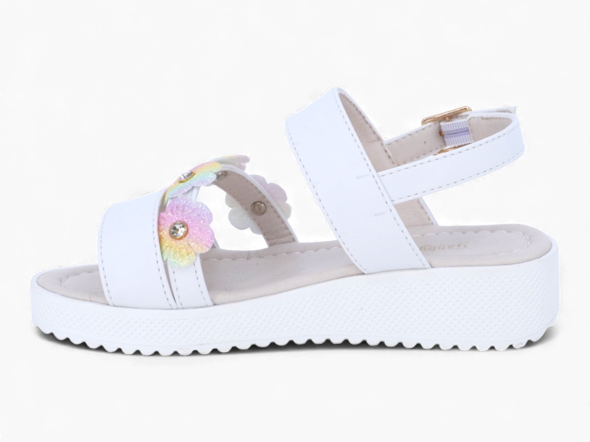 Girls' White Natalia Sandal