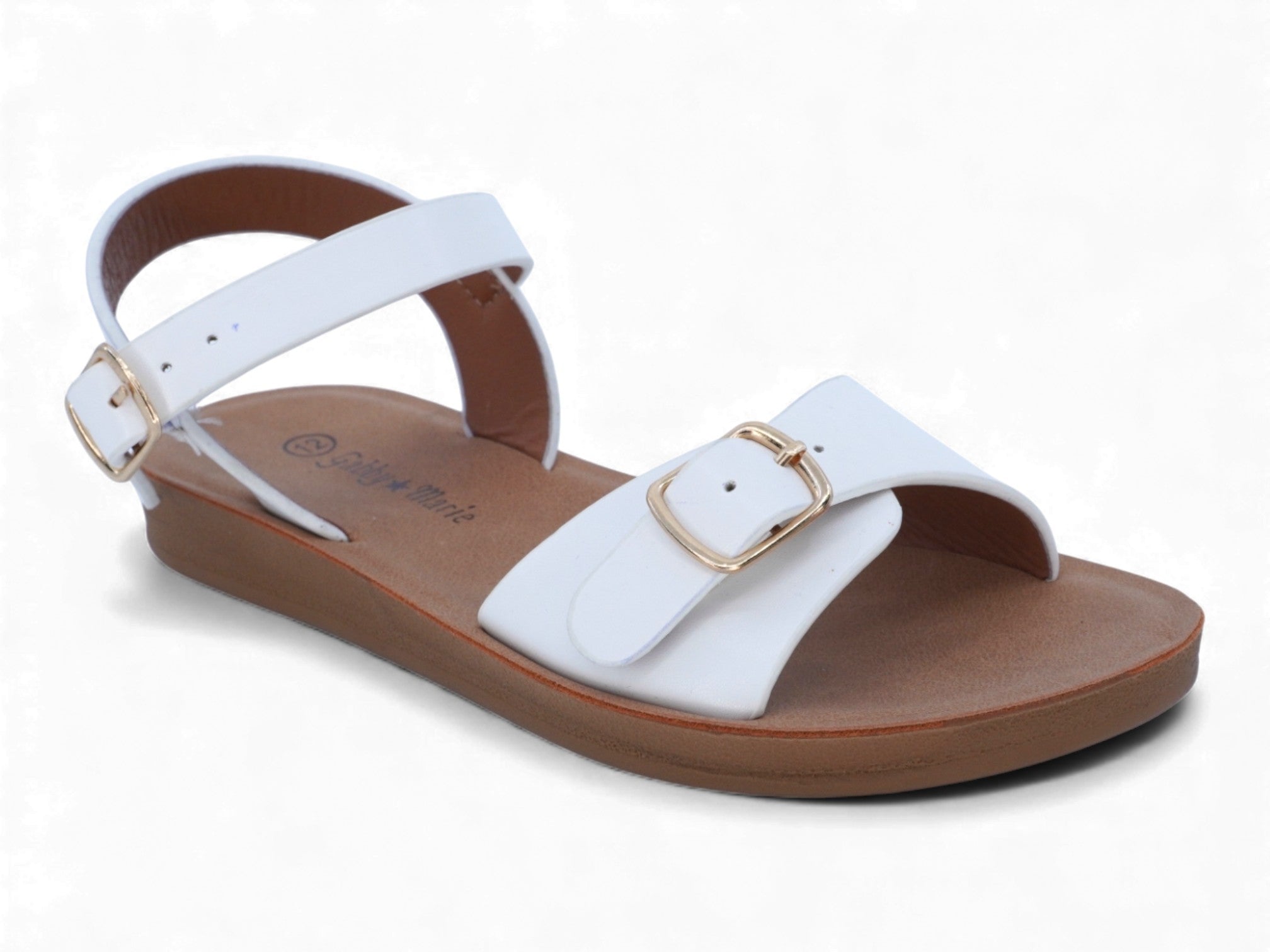 Girls'  White Sophie Sandal