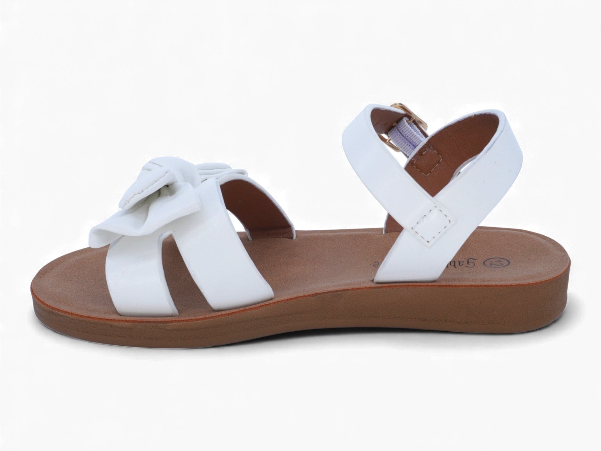 Girls' White Alice Sandal