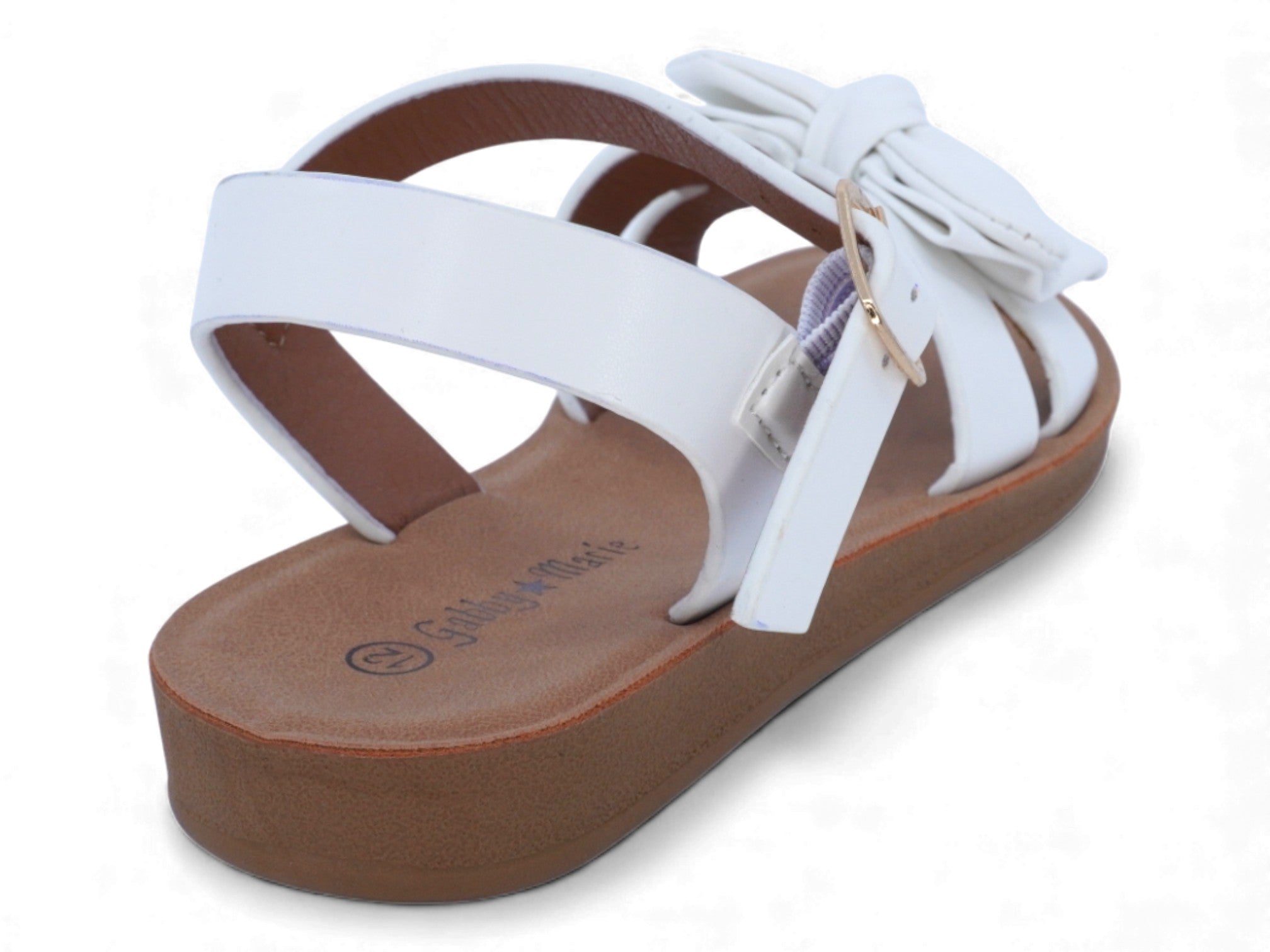 Girls' White Alice Sandal