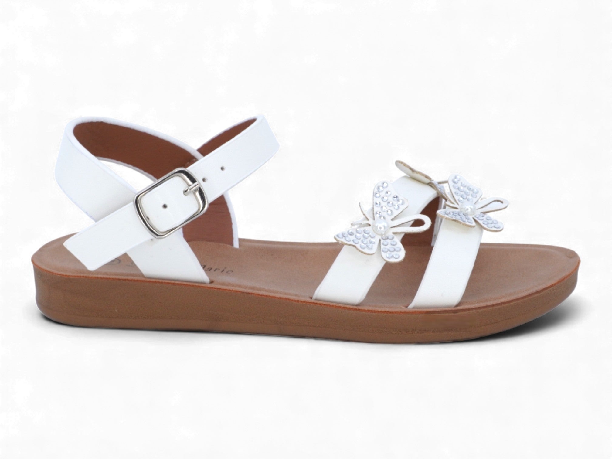 Girls' White Amber Sandal
