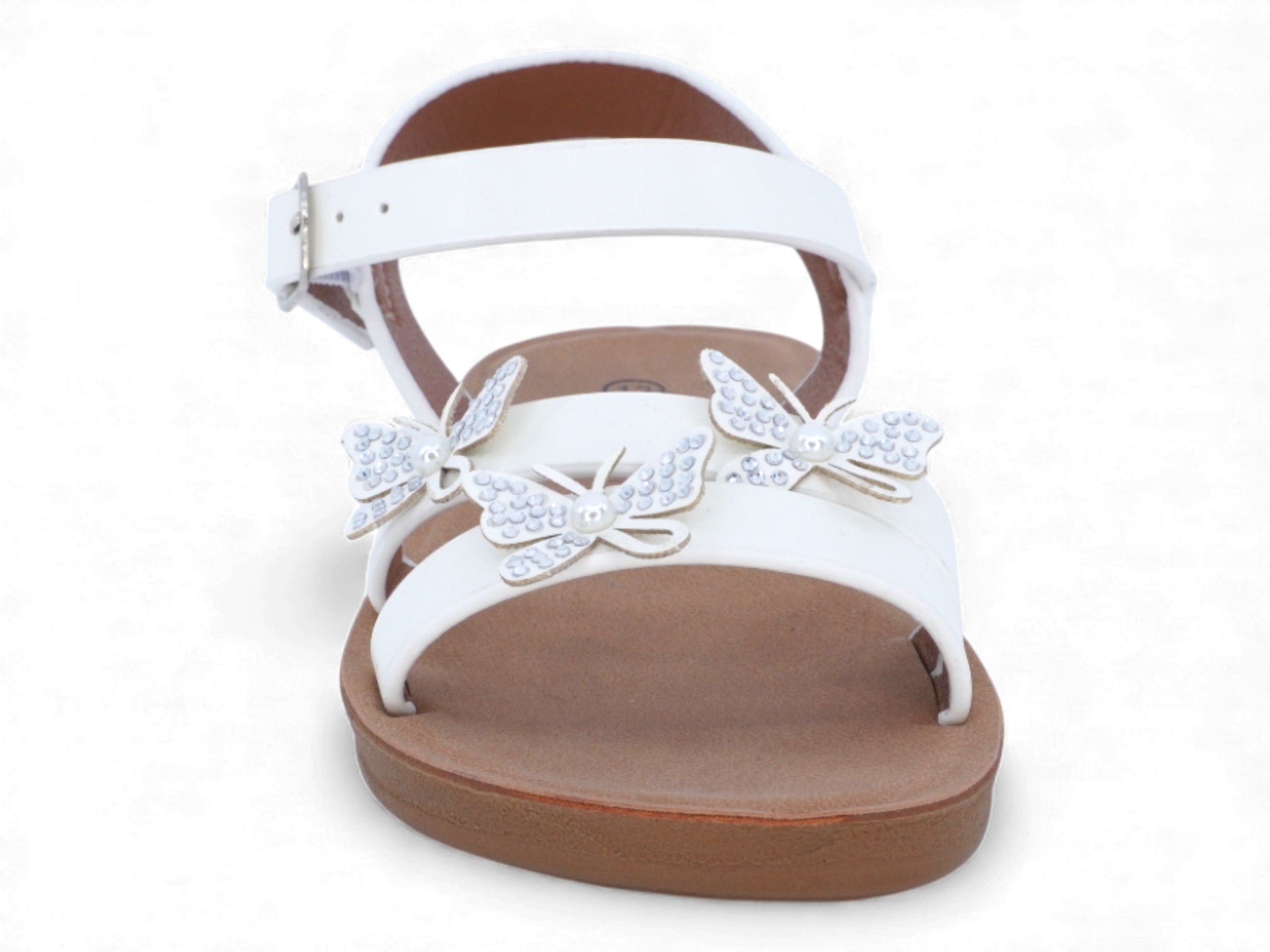 Girls' White Amber Sandal