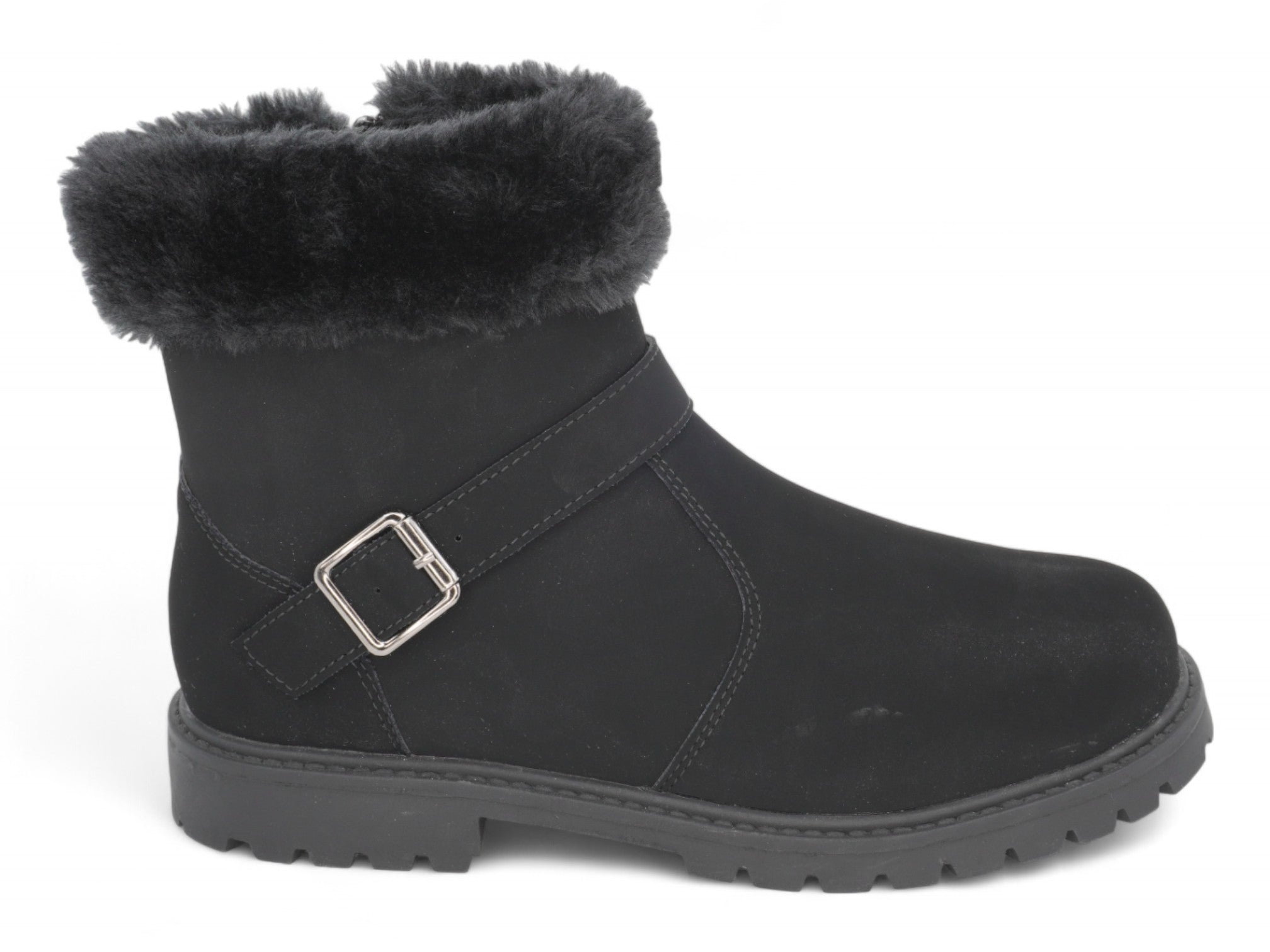 Toddler Black Lynn Fur Boot