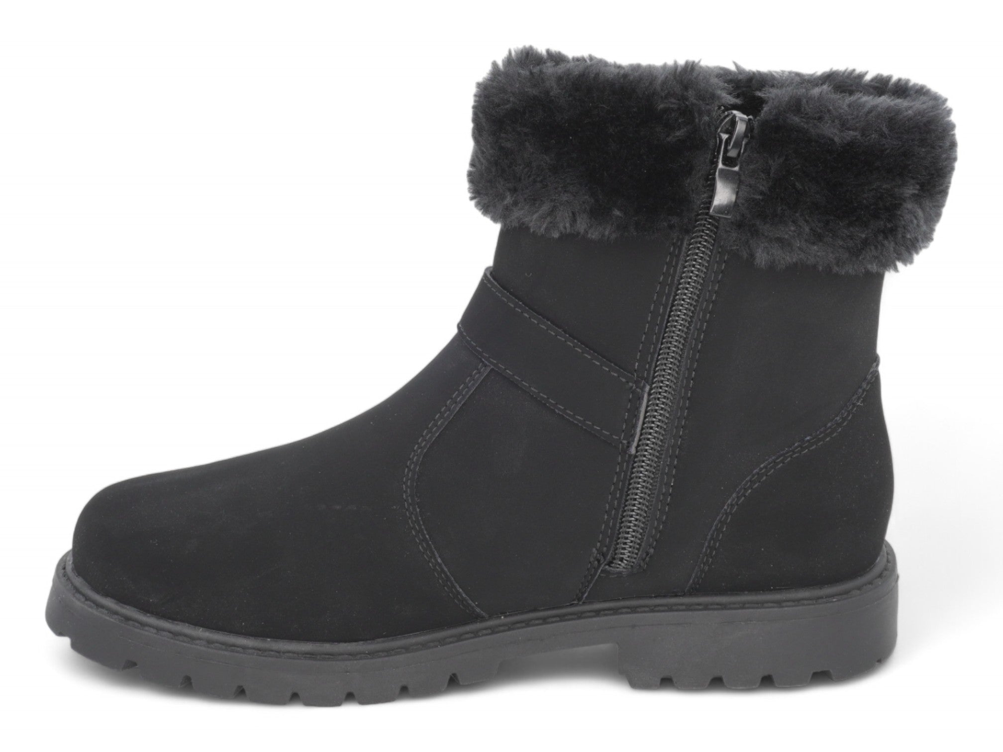Toddler Black Lynn Fur Boot
