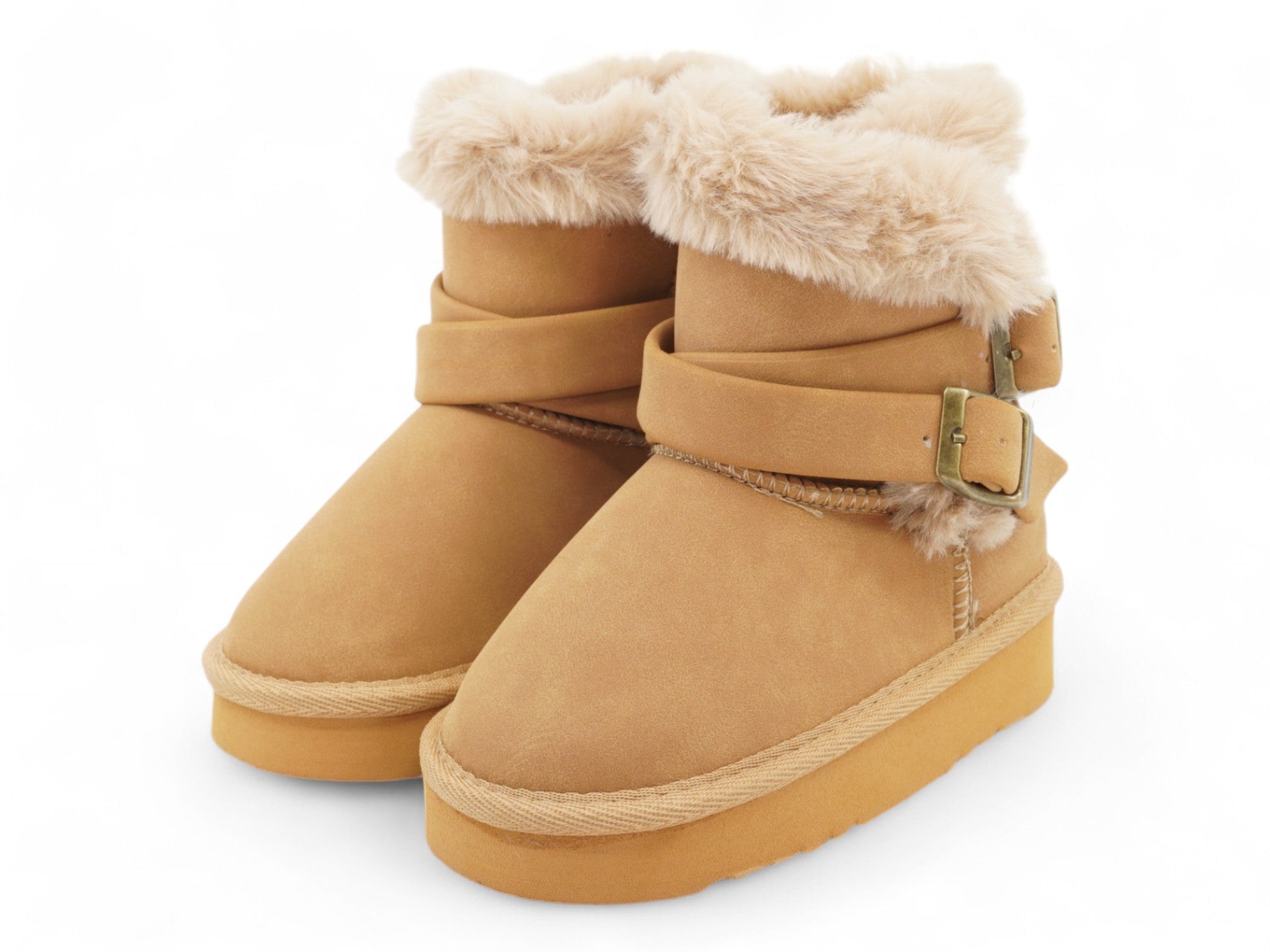 Toddler Tan Rita Fur Boot