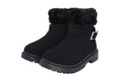 Toddler Black Buckle Fur Boot