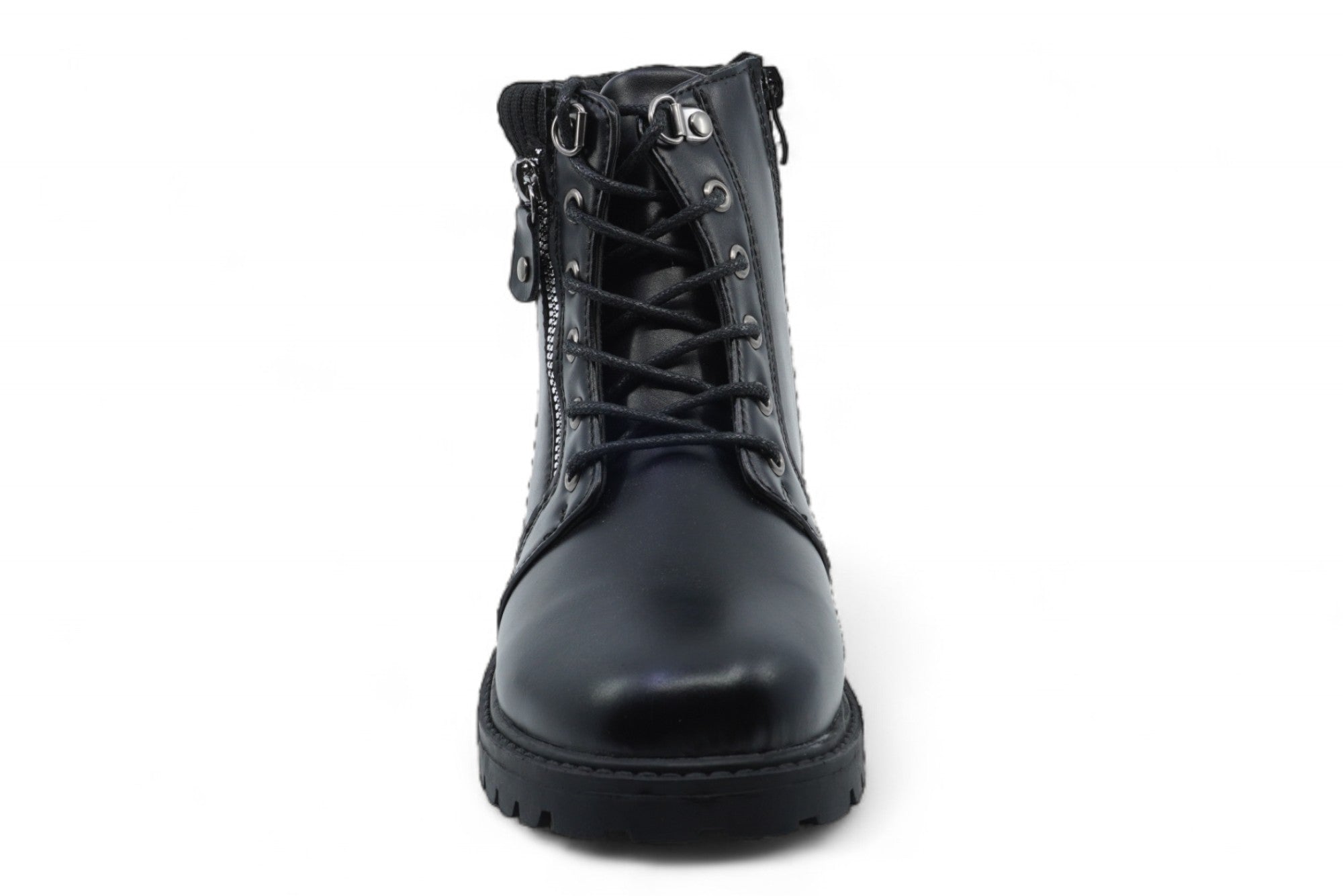Girls Black Serena Combat Boot