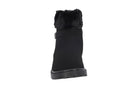 Girls' Black Buckle Fur Boot