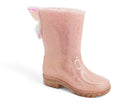 Toddler Pink Butterfly Rainboot