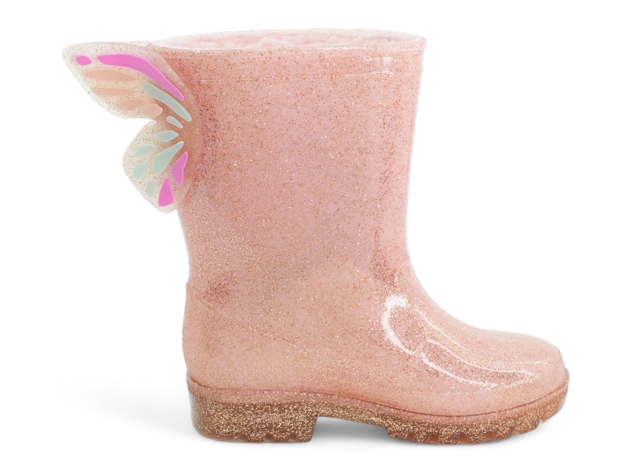 Toddler Pink Butterfly Rainboot