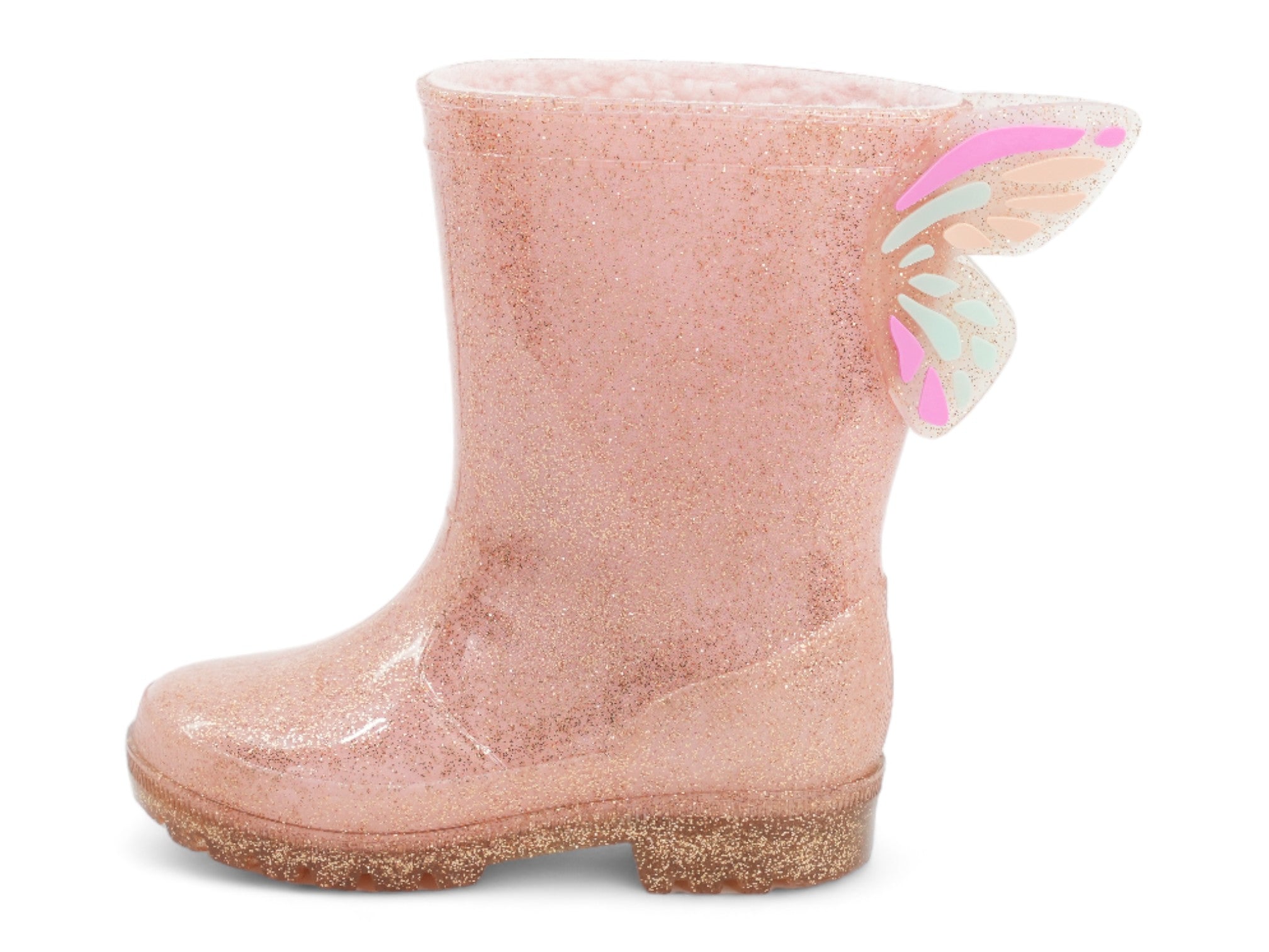 Toddler Pink Butterfly Rainboot