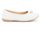 Toddler White Leonarda Flat