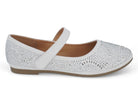 Toddler White Alma Flat