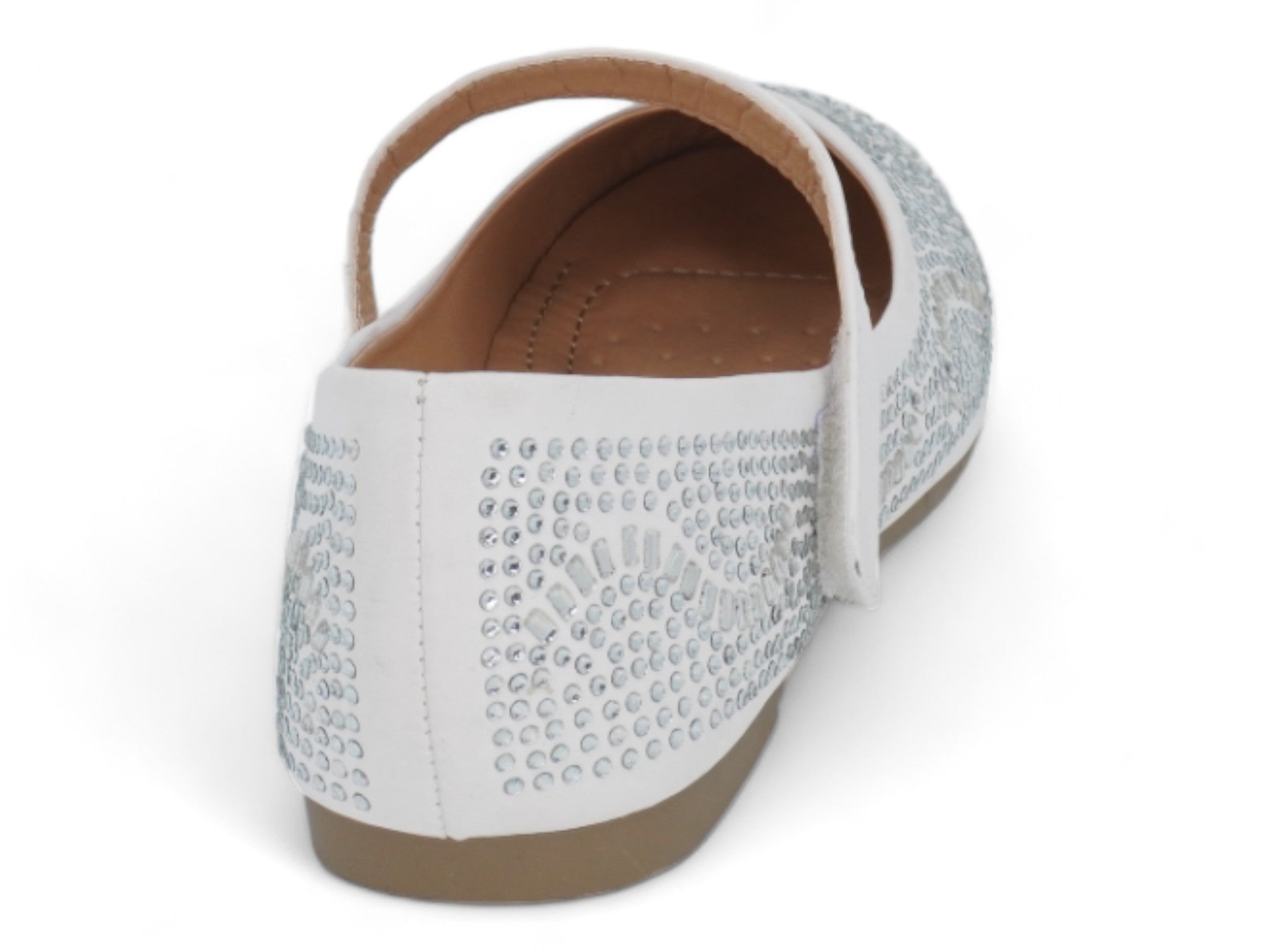 Toddler White Alma Flat