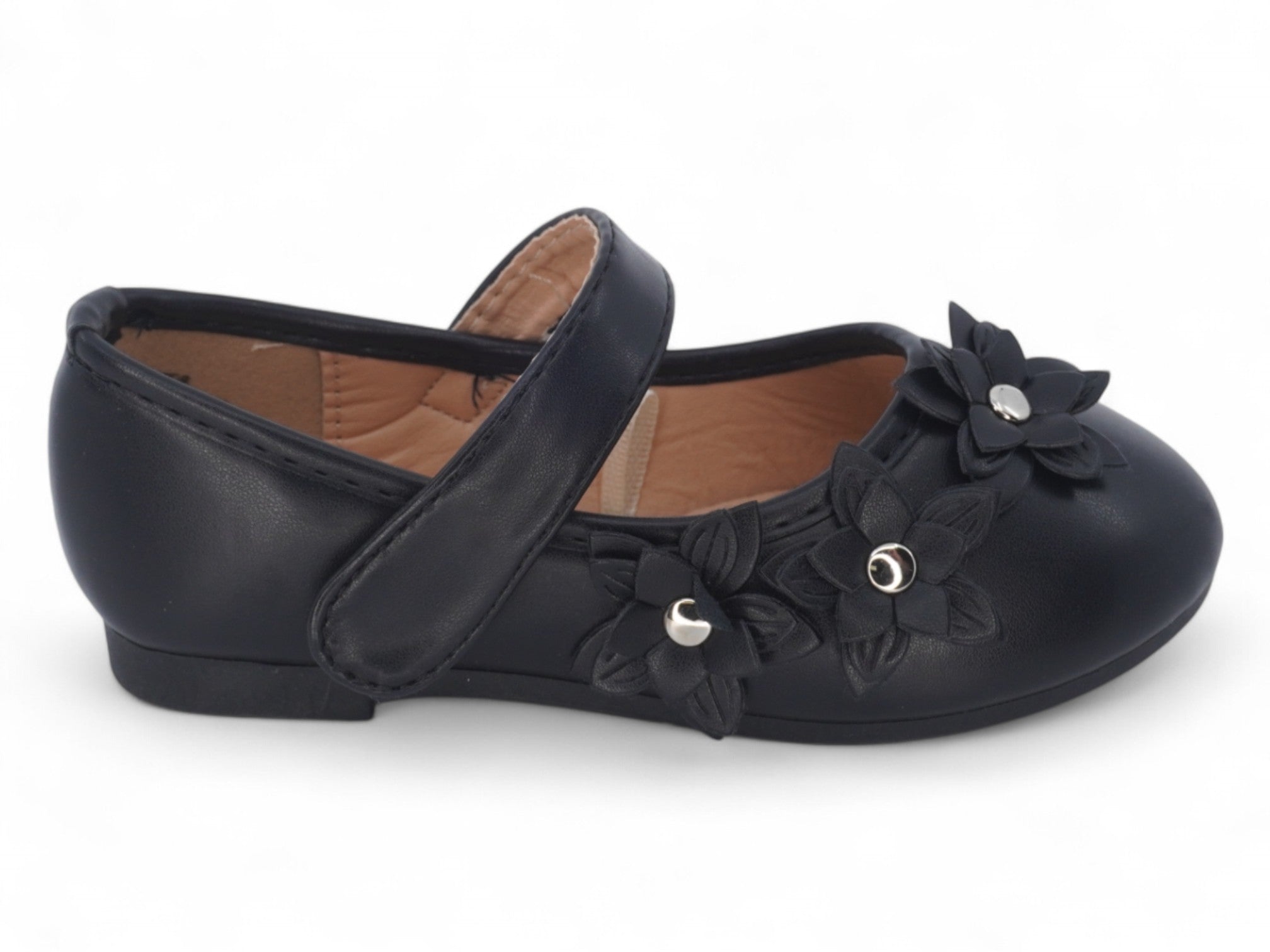 Toddler Black Arlet Flat