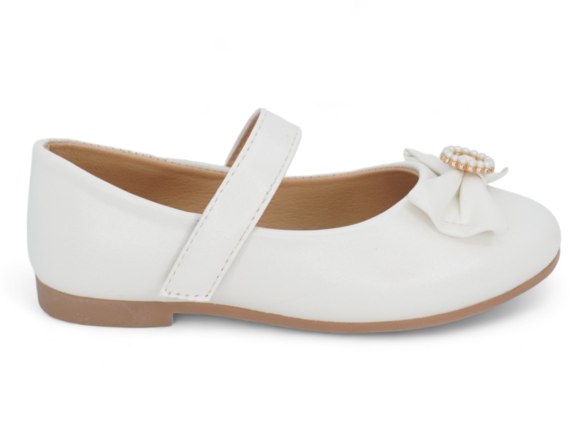 Toddler White Ilana Flat