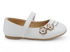Toddler White Grace Flat