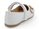 Toddler White Grace Flat
