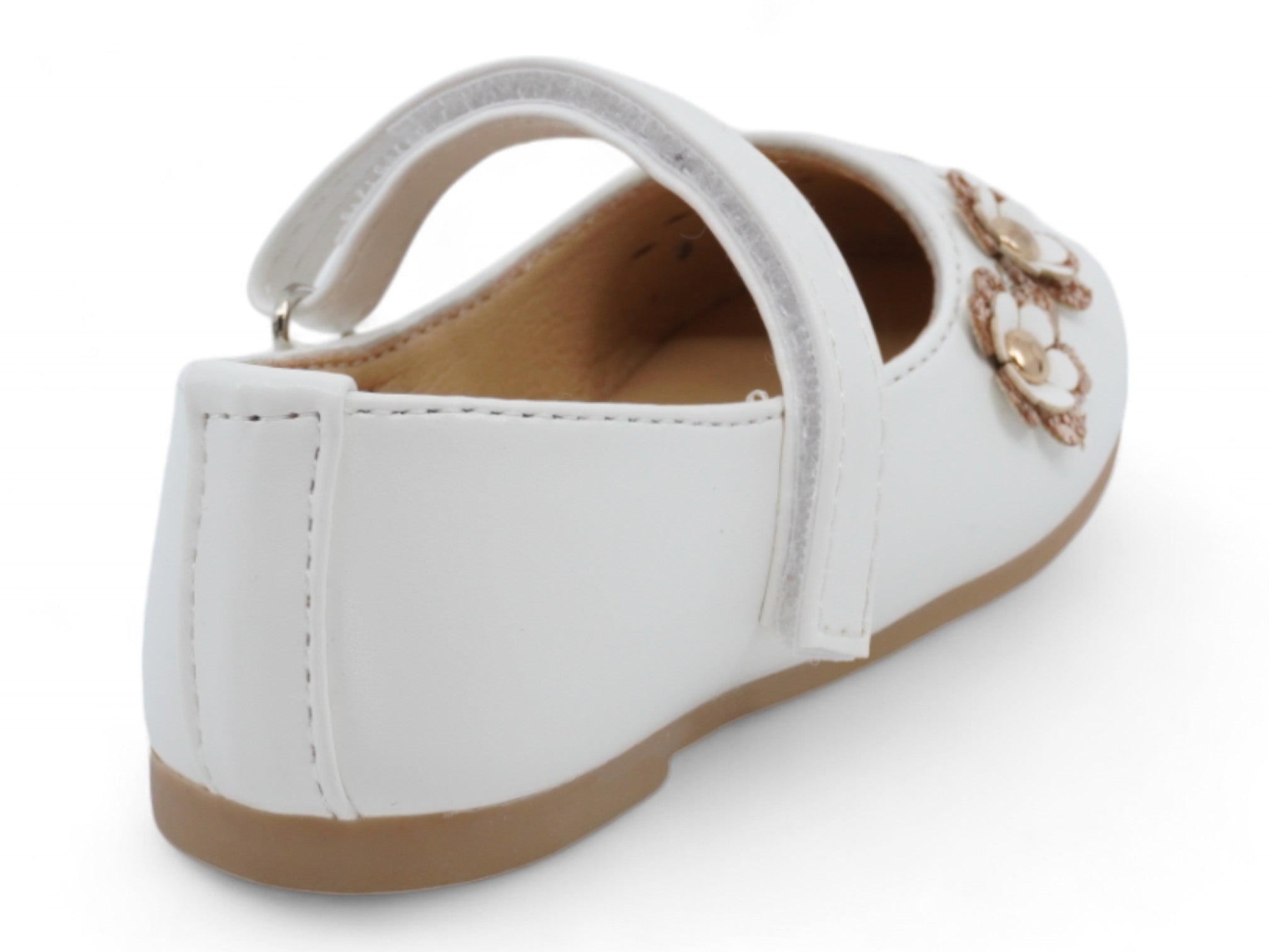 Toddler White Grace Flat
