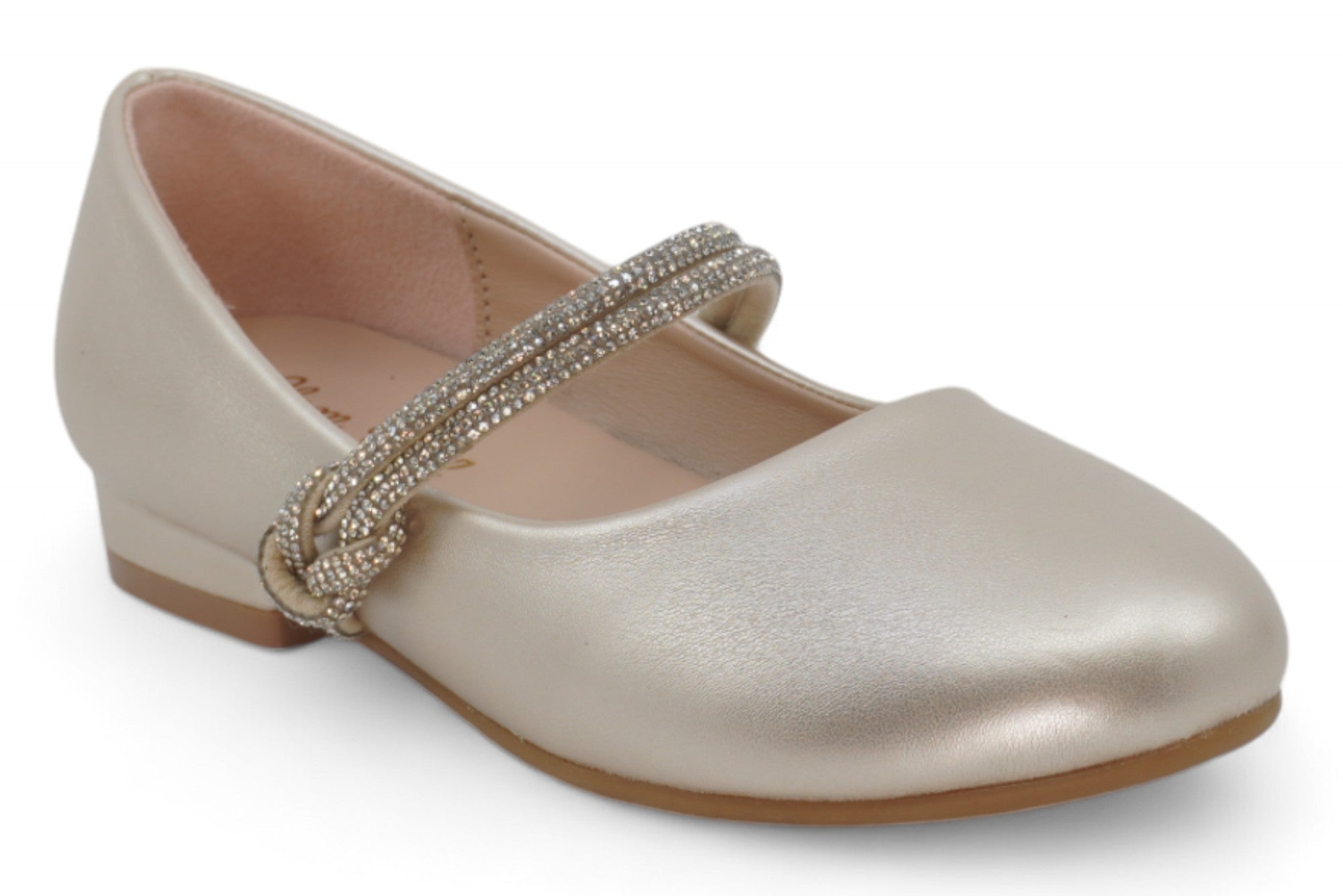 Girls Gold Christiane Flat