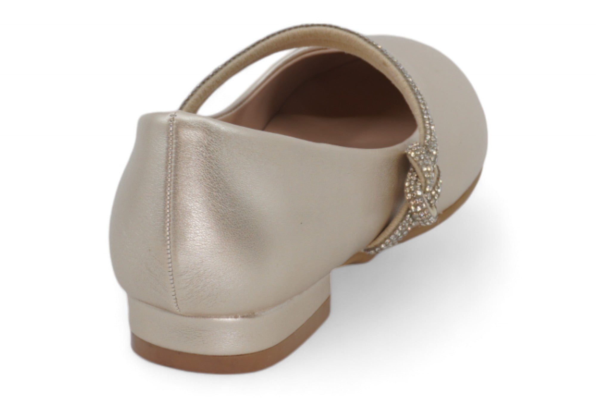 Girls Gold Christiane Flat