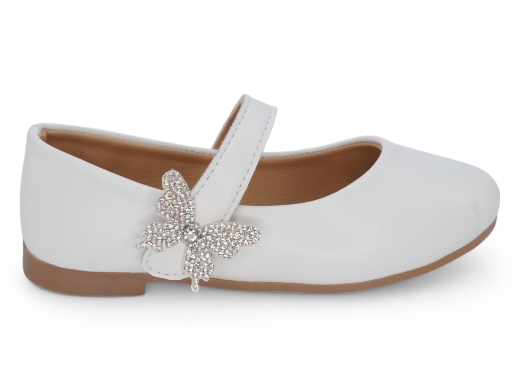Toddler White Maddie Flat