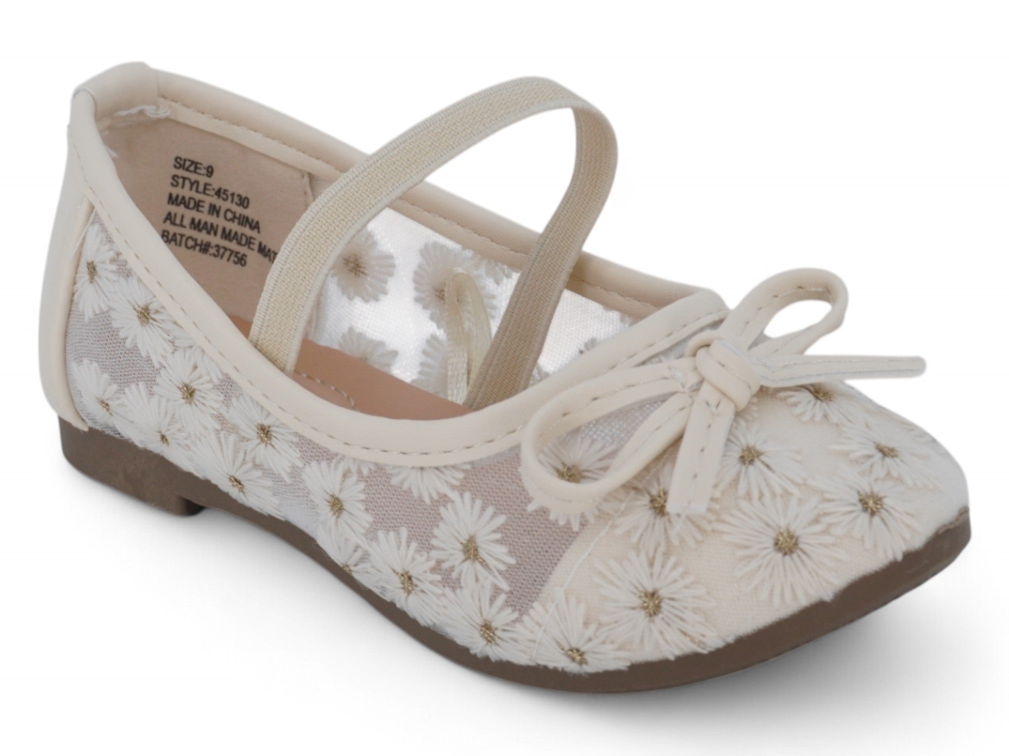 Toddler Ivory Daisy Flat