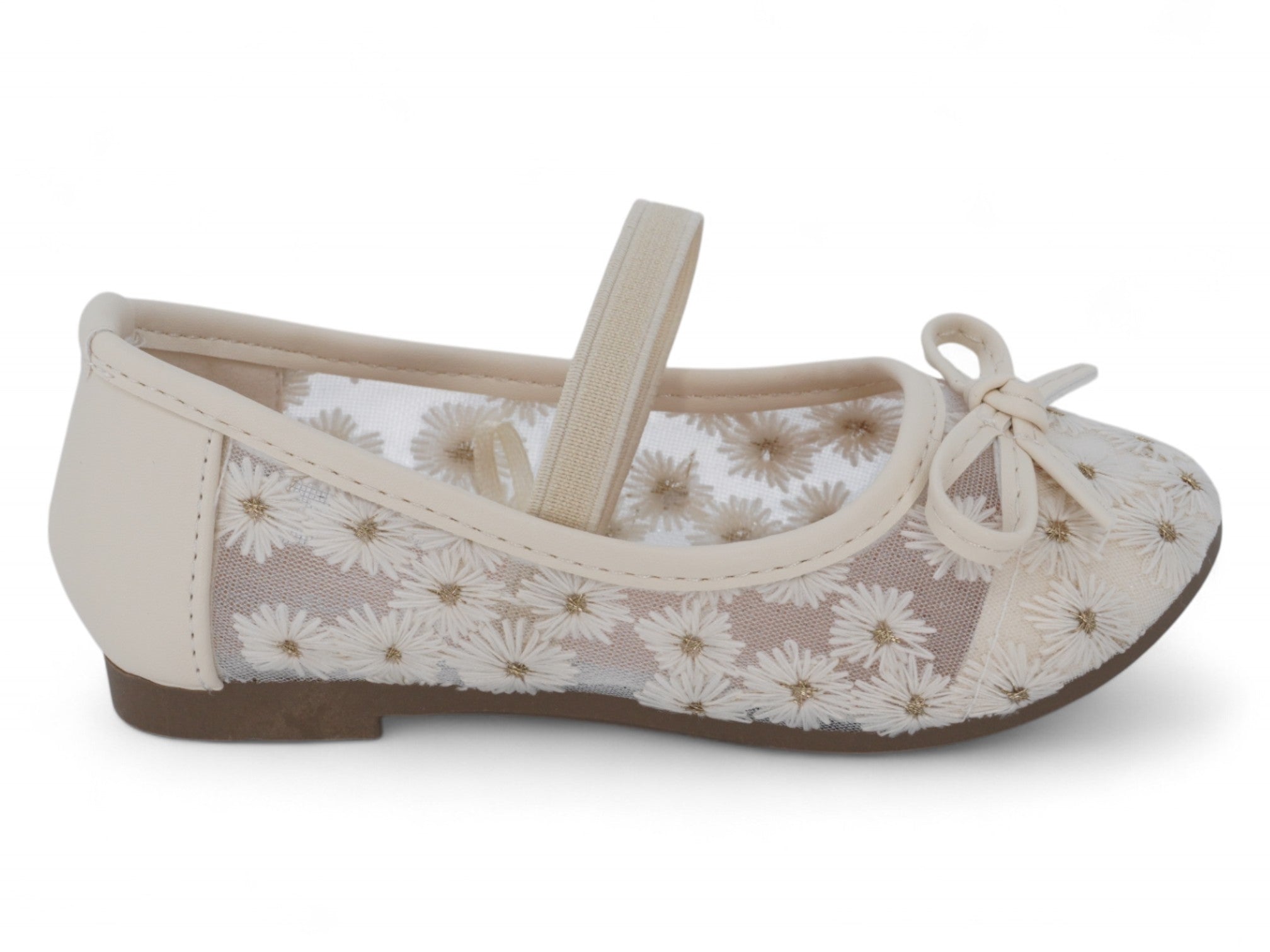 Toddler Ivory Daisy Flat