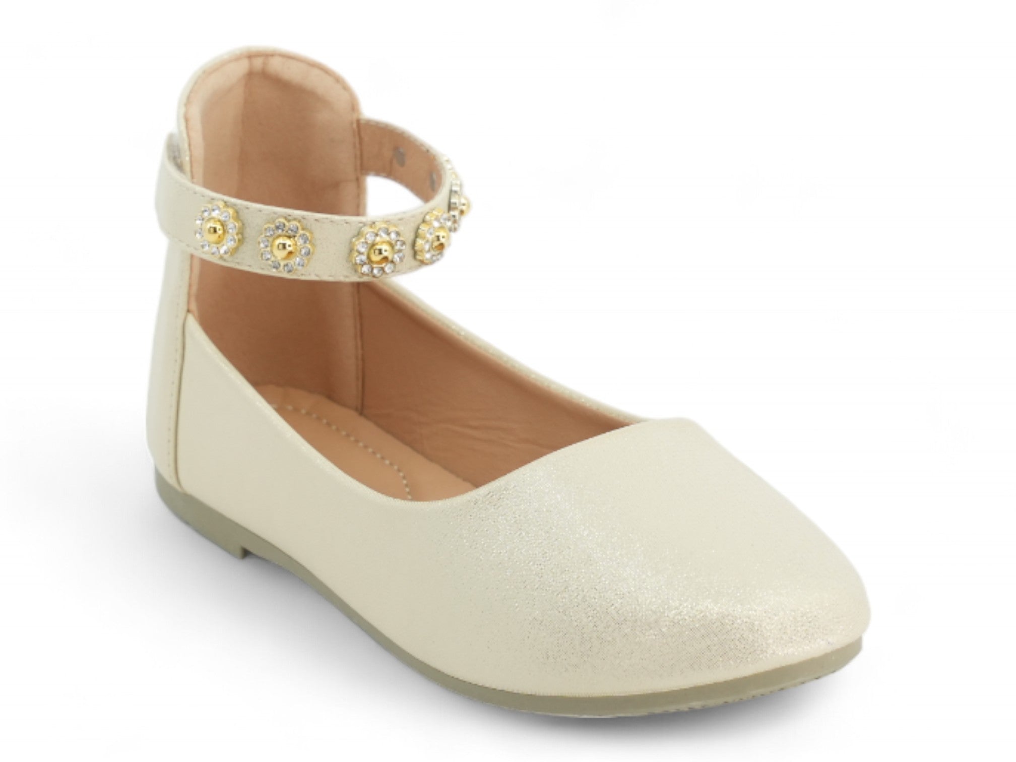Girls' Champagne Sindi Flat