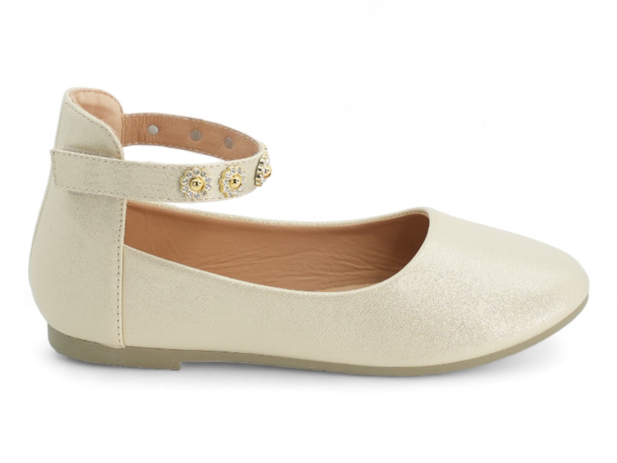 Girls' Champagne Sindi Flat