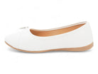 Girls' White Leonarda Flat