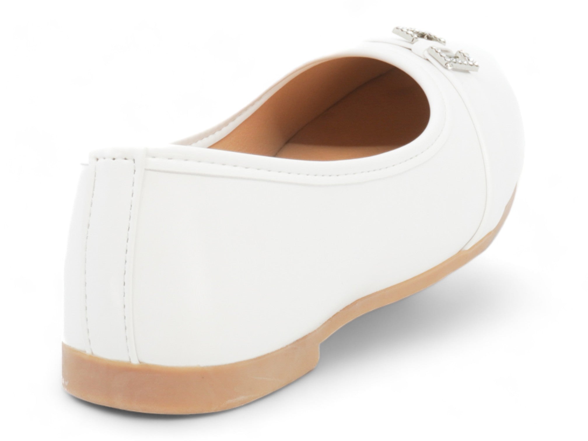 Girls' White Leonarda Flat