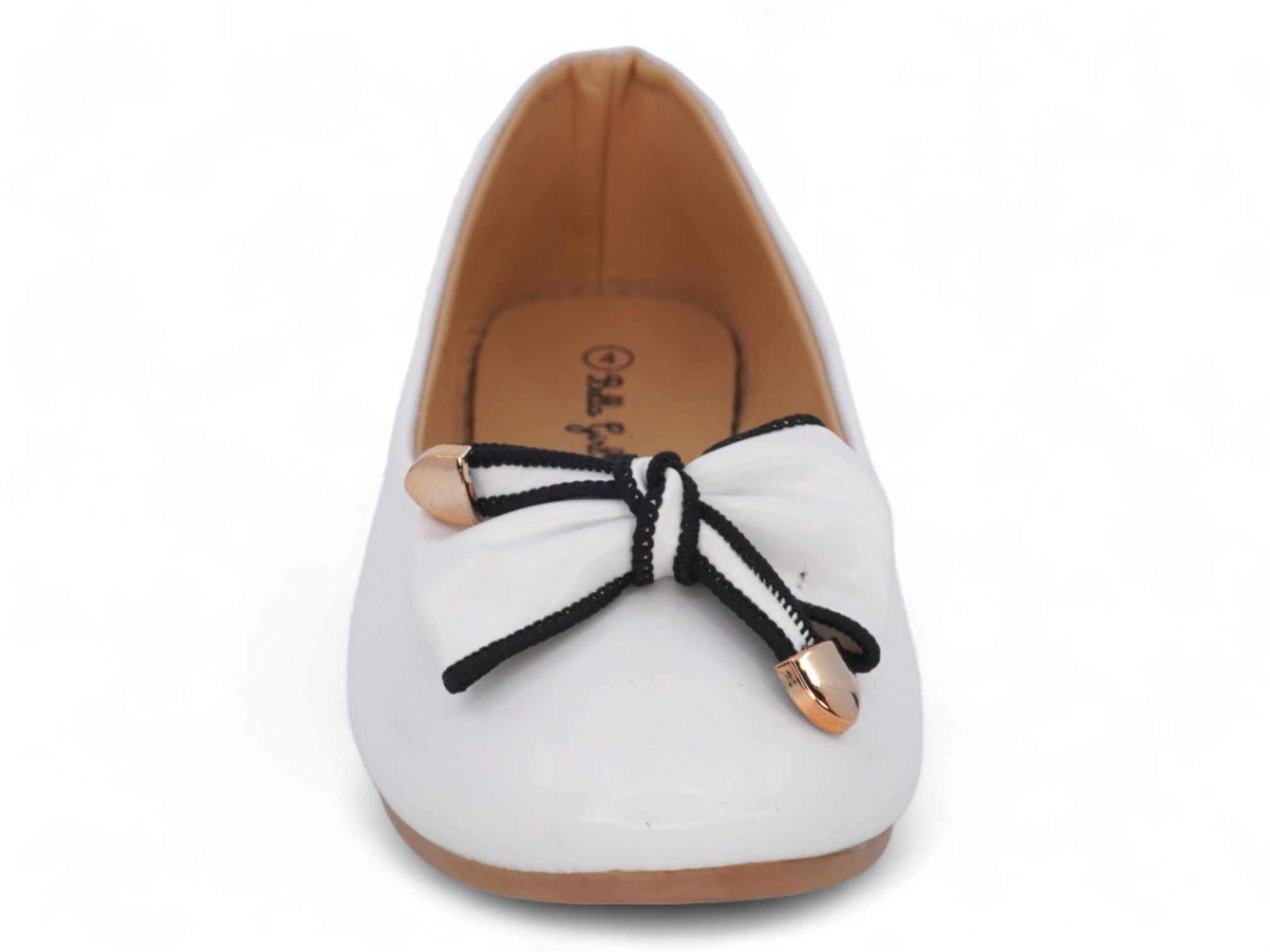 Girls' White Nuria Flat