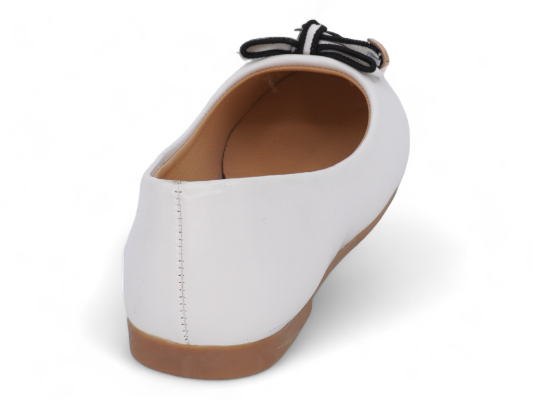 Girls' White Nuria Flat