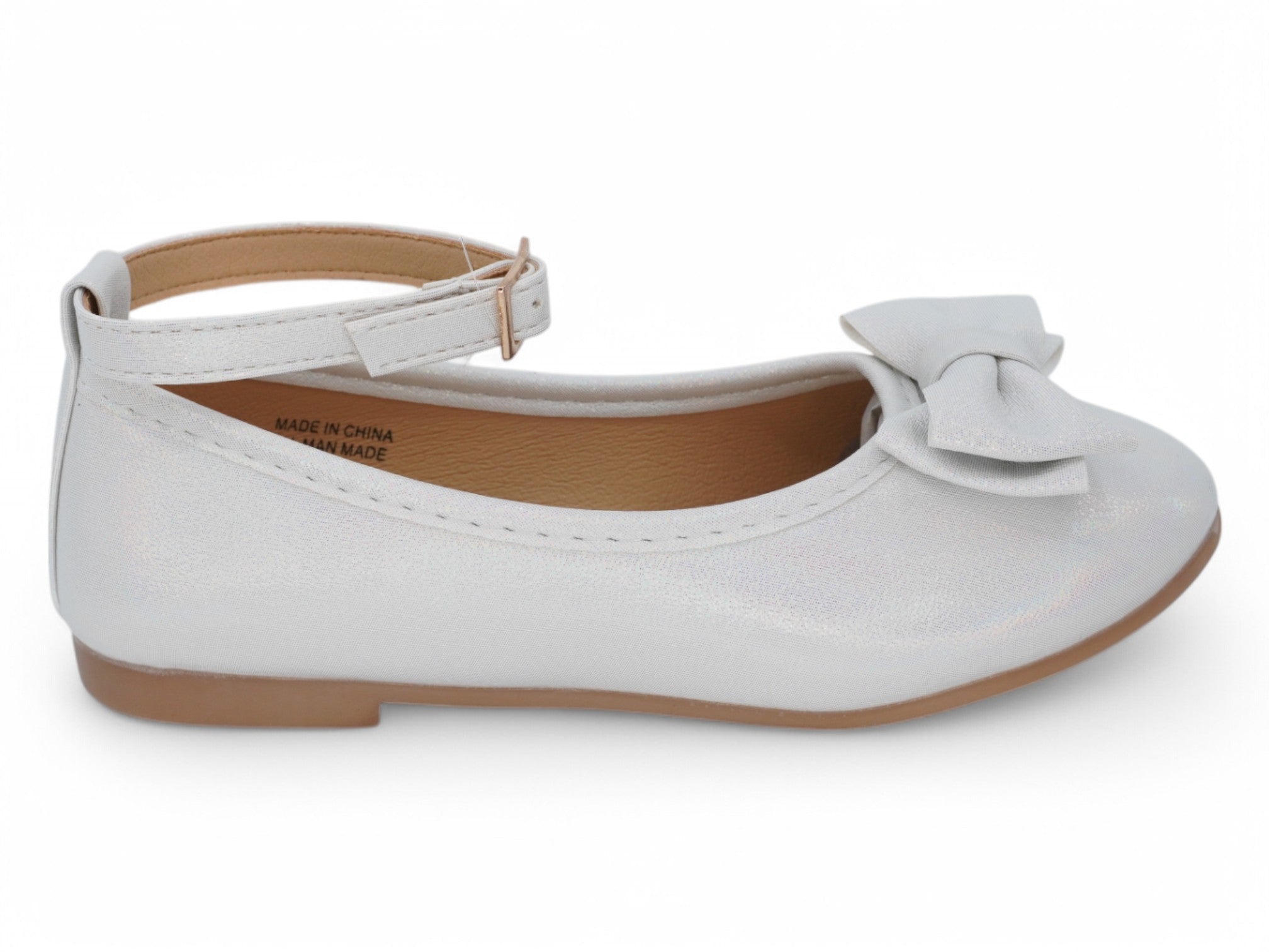 Girls' White Leire Flat