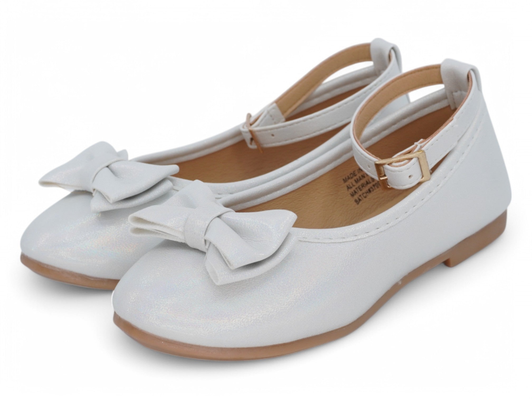 Girls' White Leire Flat