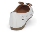 Girls' White Amaya Bow Flat