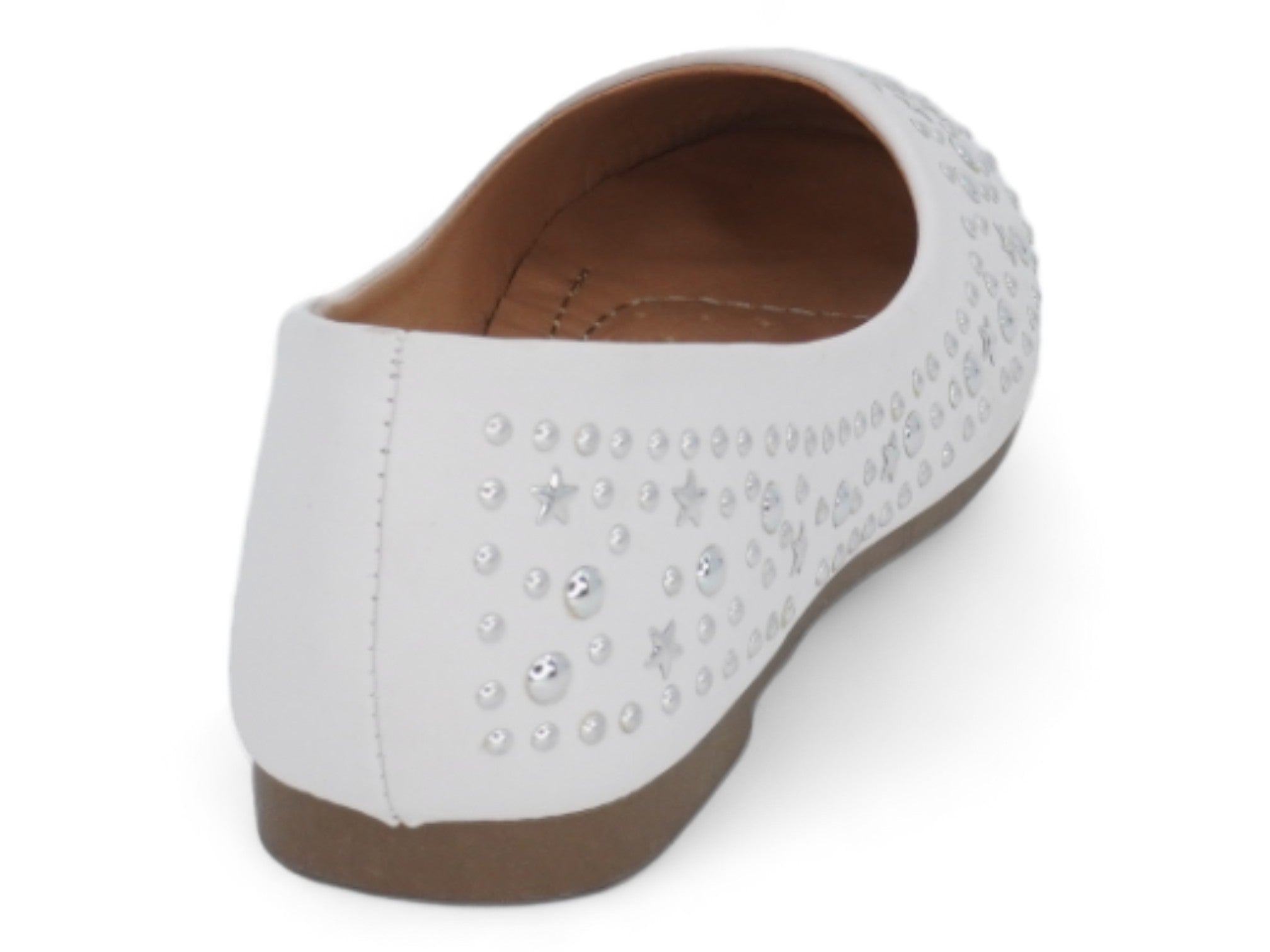 Girls' White Cataleya Flat