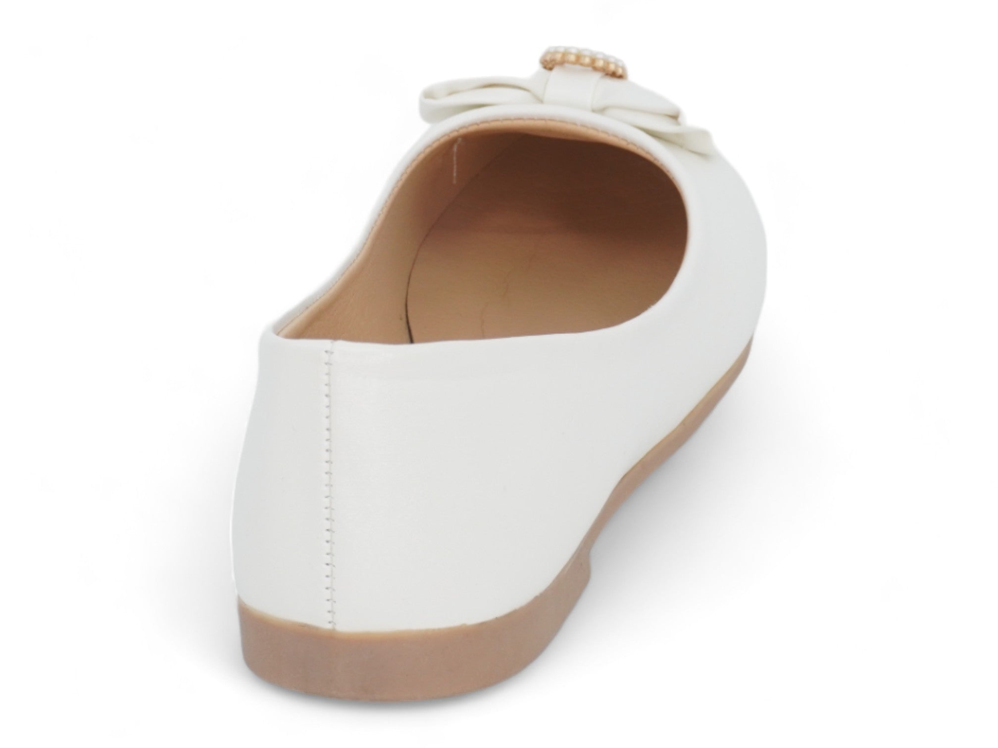 Girls' White Ilana Flat