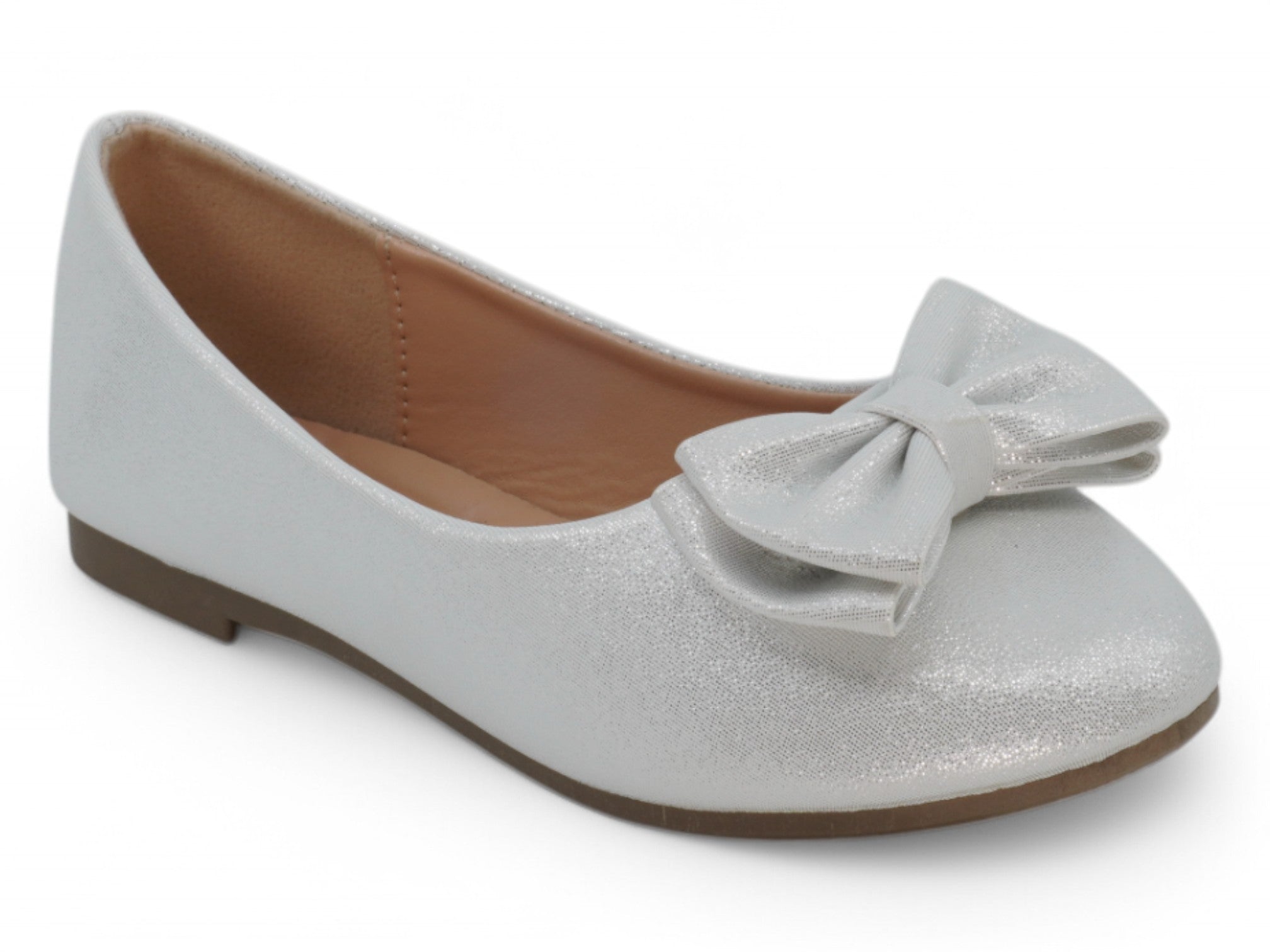 Girls Silver Katie Flat