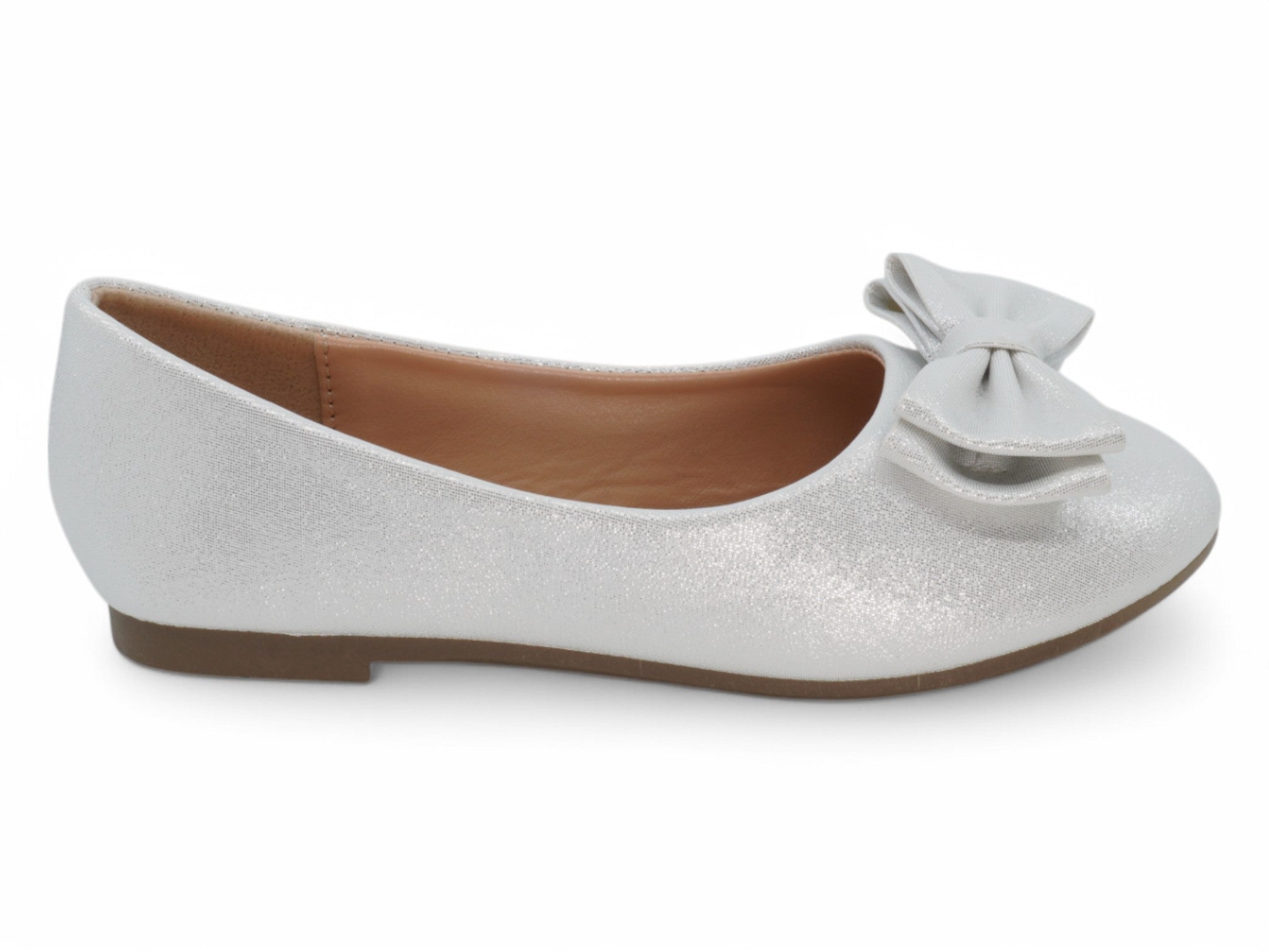 Girls Silver Katie Flat