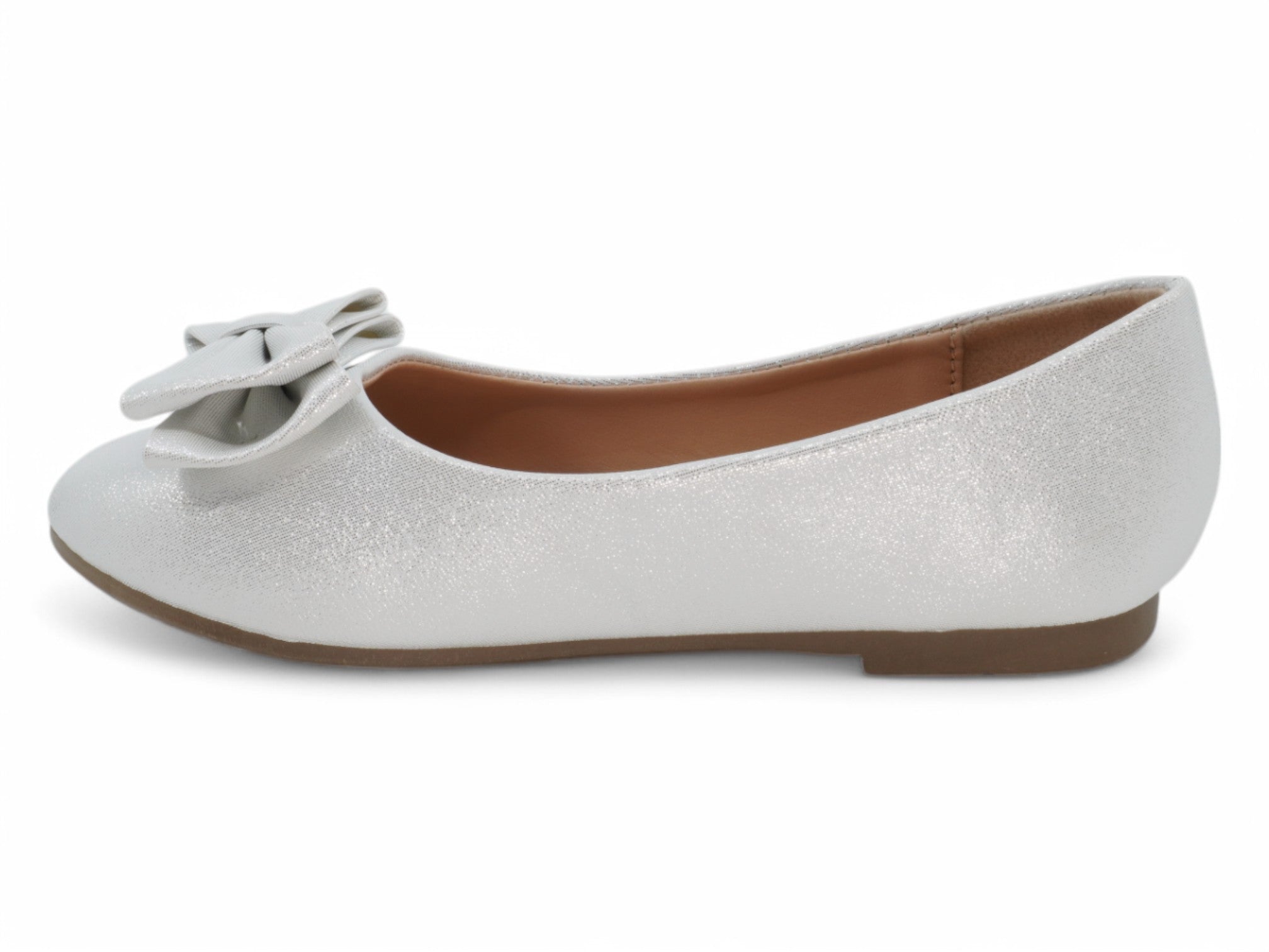 Girls Silver Katie Flat