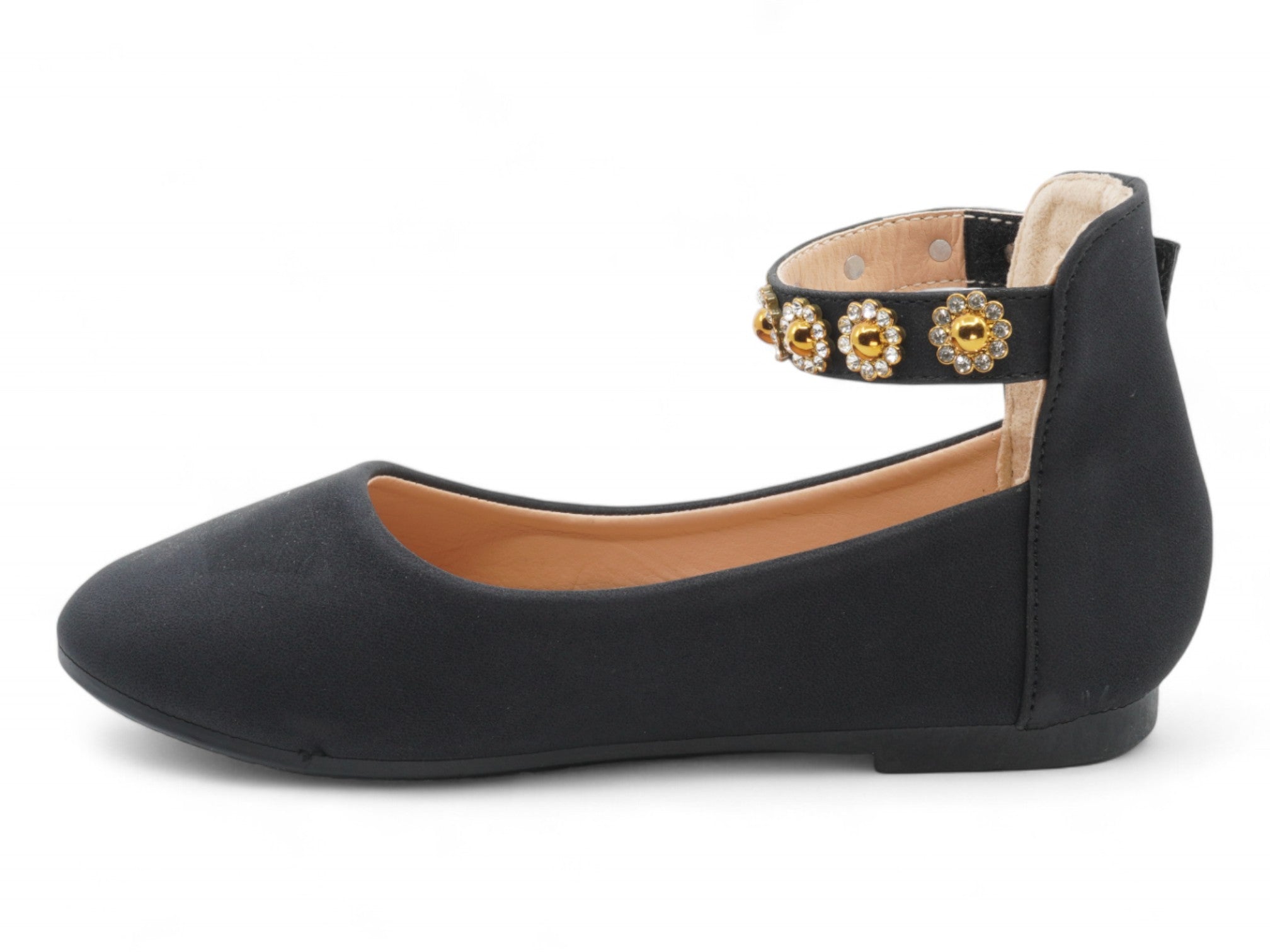 Girls Black Bridget Flat