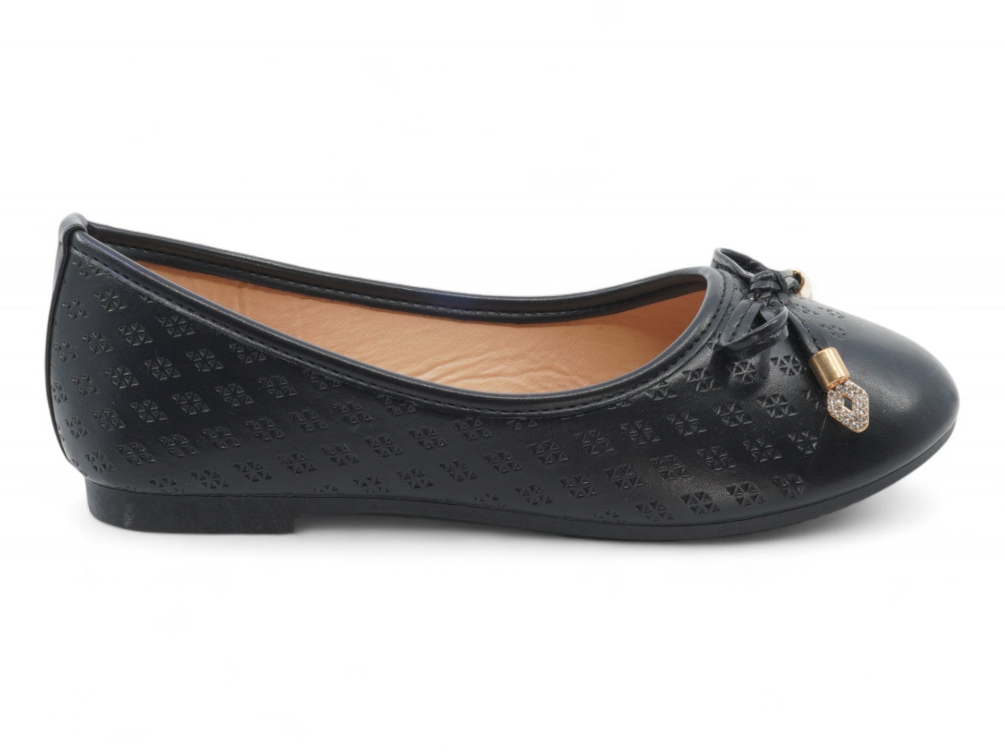 Girls Black Gracie Flat
