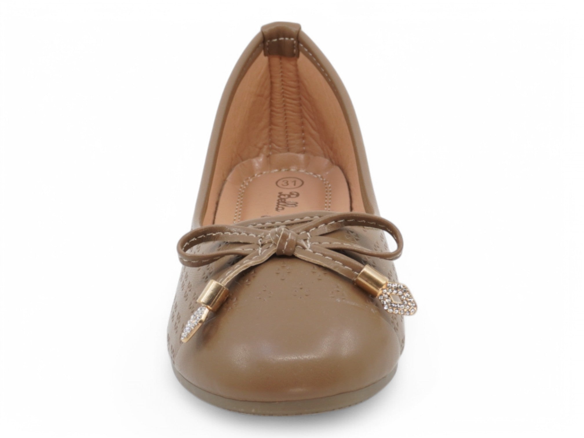 Girls Tan Gracie Flat