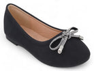 Girls Black Kitty Flat