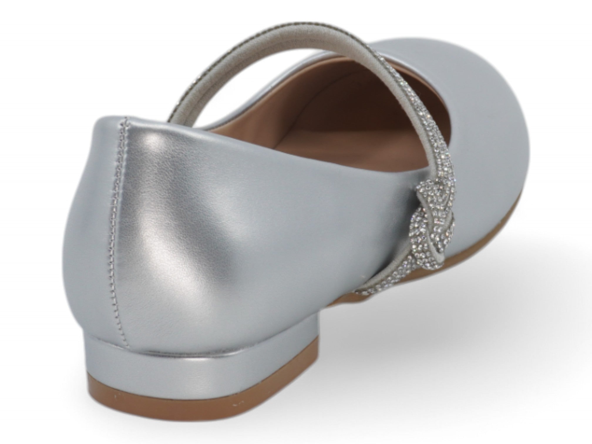 Girls Silver Christiane Flat