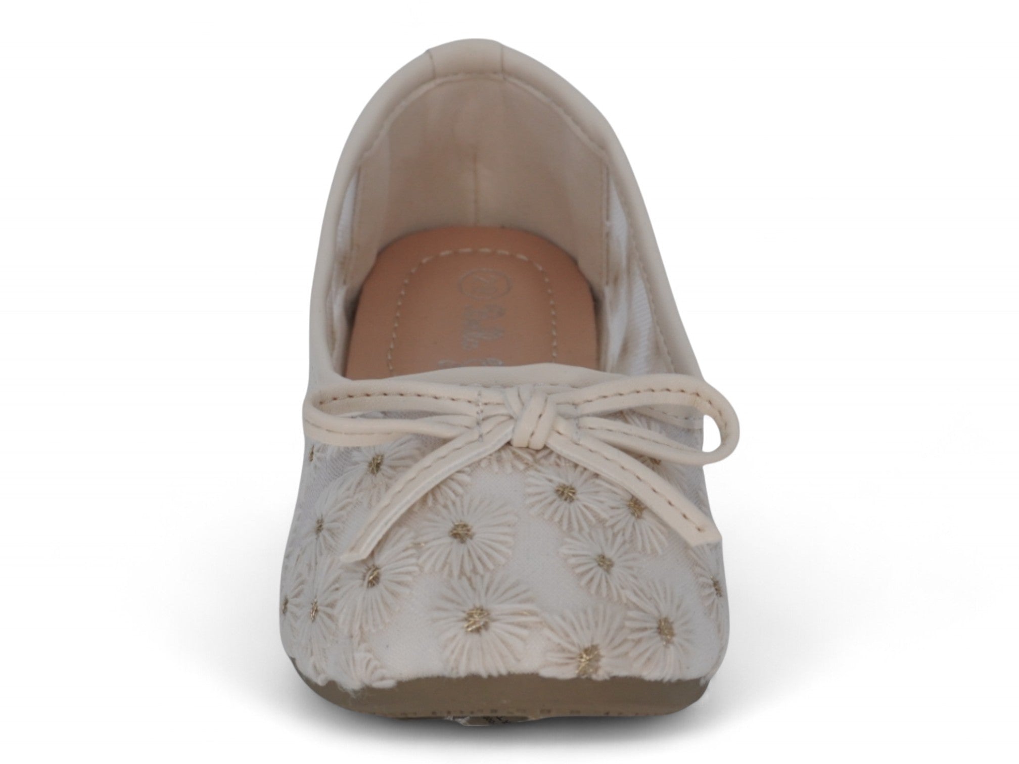 Girls Ivory Daisy Flat