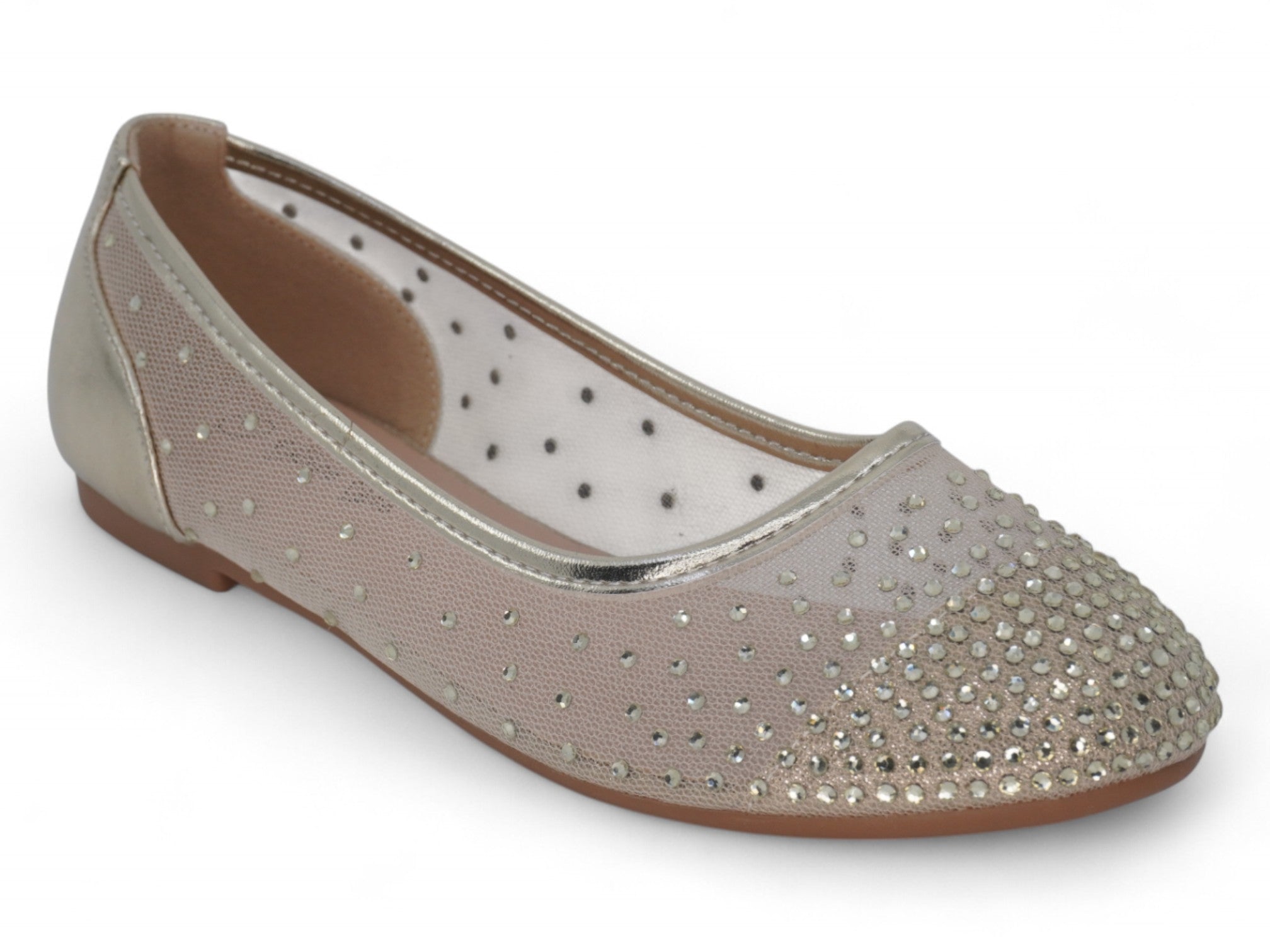 Girls' Champagne Luelle Flat