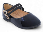 Girls' Black Patent Kaya Flat
